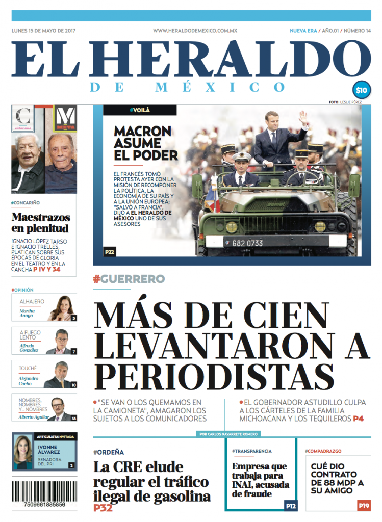 EDICIÓN IMPRESA: 15 DE MAYO DE 2017