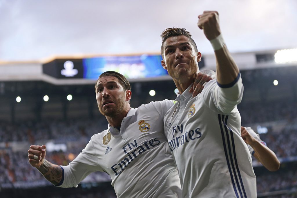 Séptimo triplete del portugués en Champions FOTO: AP