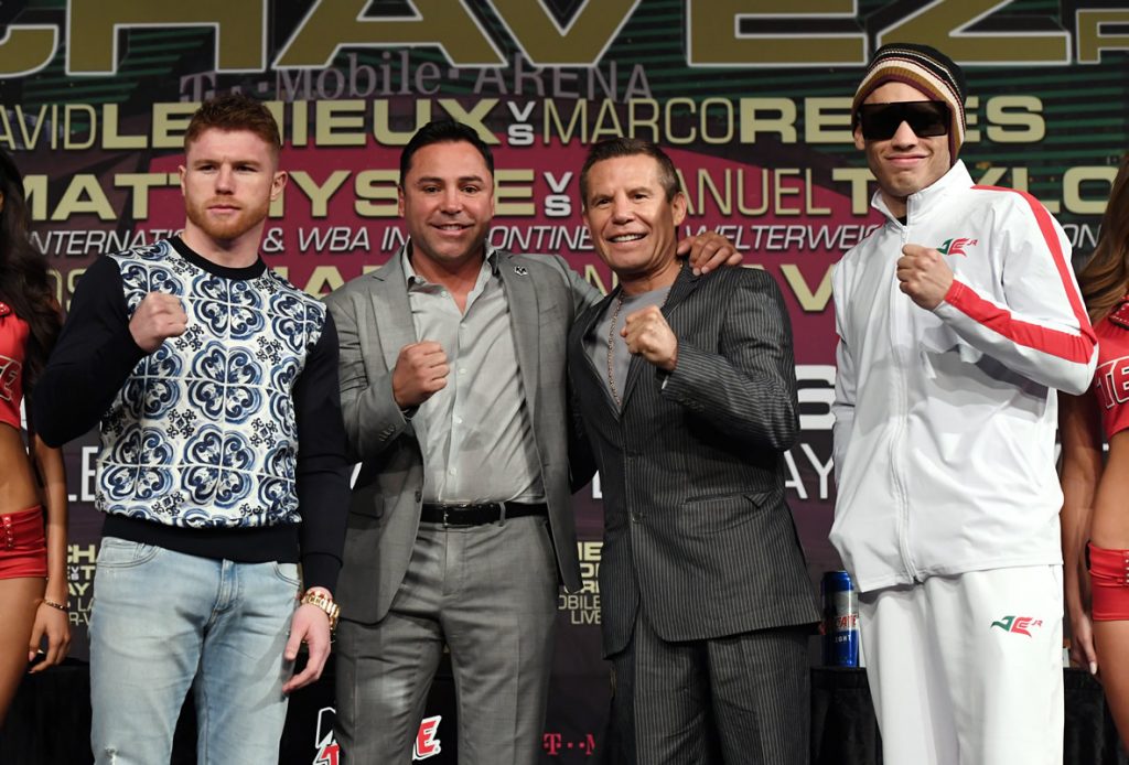 El Heraldo de México. Canelo Álvarez y Julio César Chávez Jr. Foto: AFP
