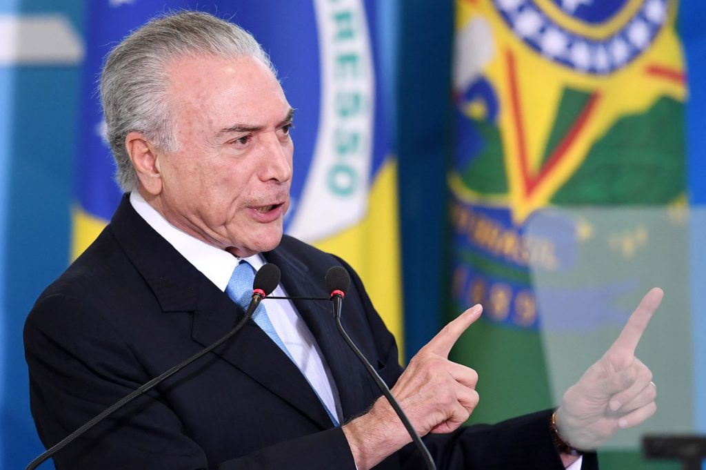 FOTO AFP. Temer insiste en no haber cometido delito alguno y por eso no renunciará