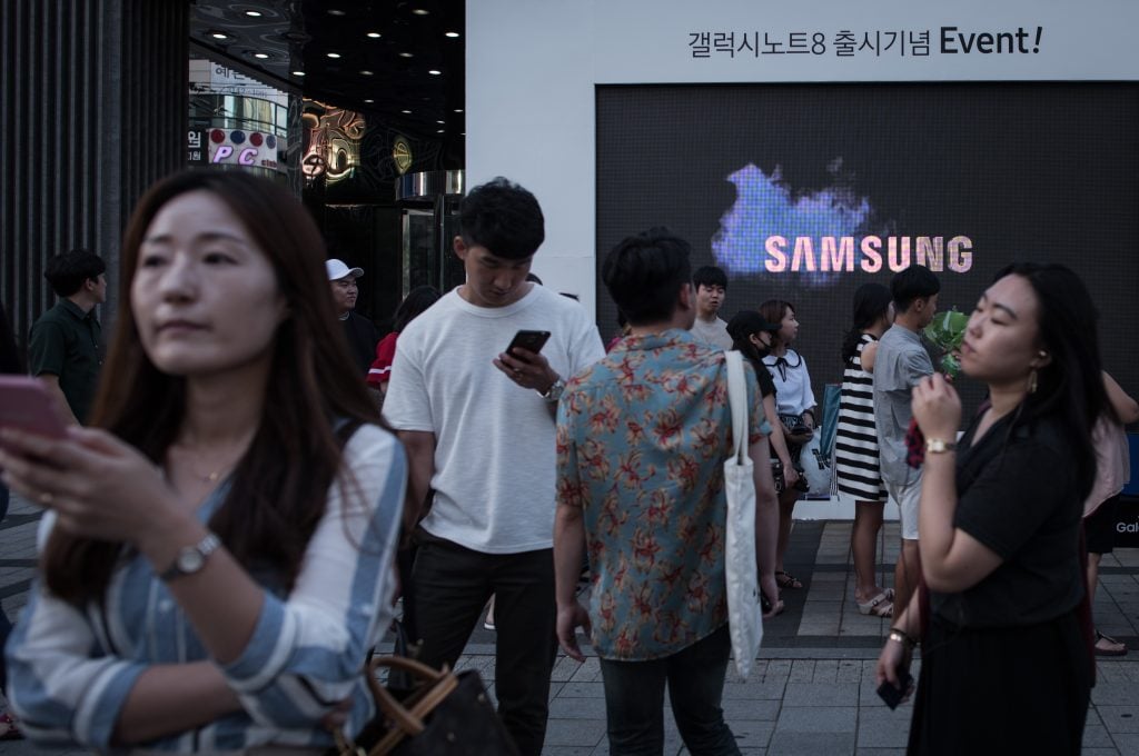 Samsung. @AFP