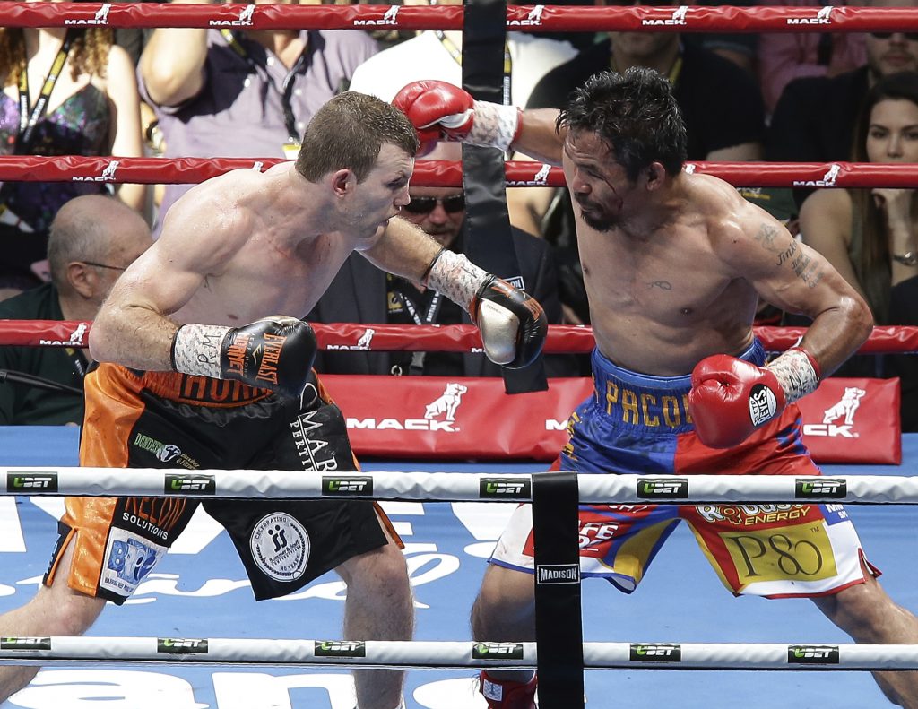 Manny Pacquiao, Jeff Horn. @AP