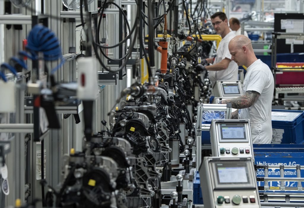 Línea de ensamblaje de VW. @AP