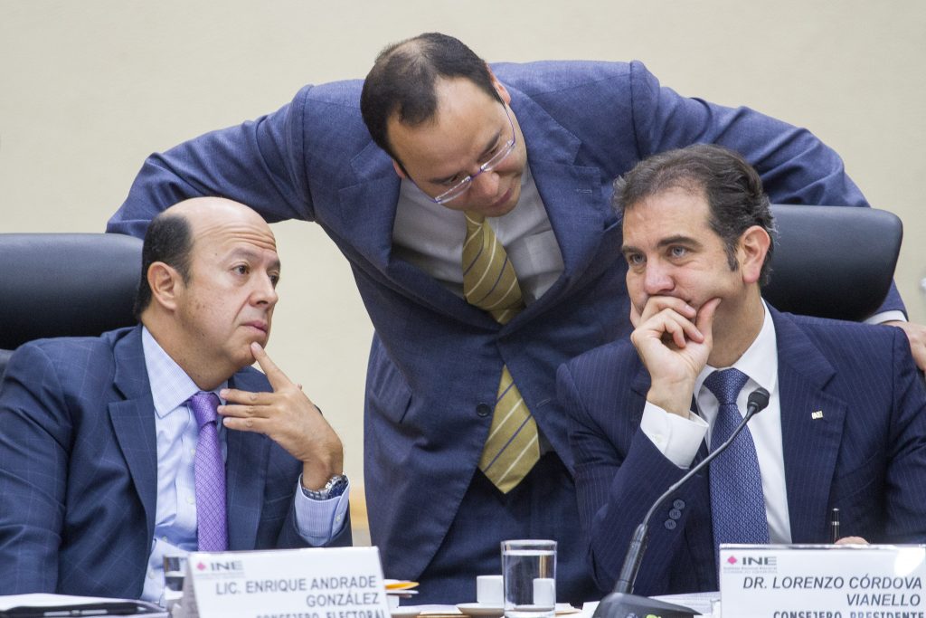 Los consejeros electorales Enrique Andrade González, Ciro Murayama, así como Lorenzo Córdova Vianello. @Cuartoscuro.com