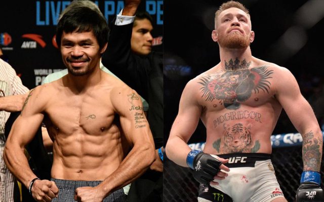 Manny Pacquiao aceptó que ha iniciado negociaciones con el campeón de MMA Conor McGregor para tener un eventual combate en abril