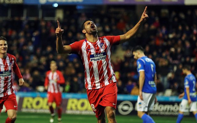 El delantero hispanobrasileño Diego Costa sólo necesito de 4 minutos en la cancha para marcar su primer gol en esta nueva etapa con los colchoneros