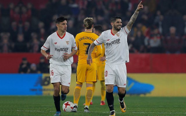 El Sevilla se clasificó a las semifinales de la Copa del Rey al golear 3-1 (5-2 global) al Atlético de Madrid, en el partido de vuelta por los cuartos de final