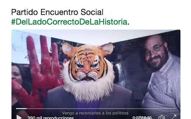 VIDEO: “El tigre no tiene miedo”, dice el PES en nuevo spot electoral
