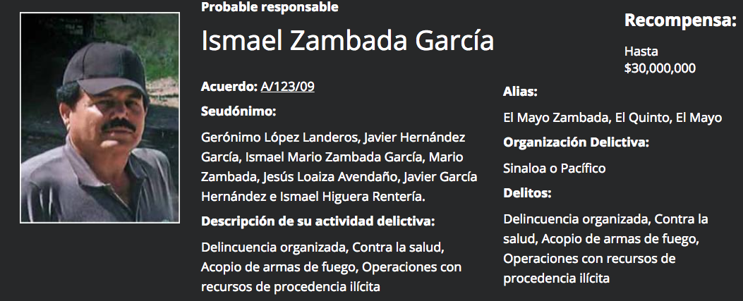 Programa de recompensas de la PGR/ FOTO: Especial