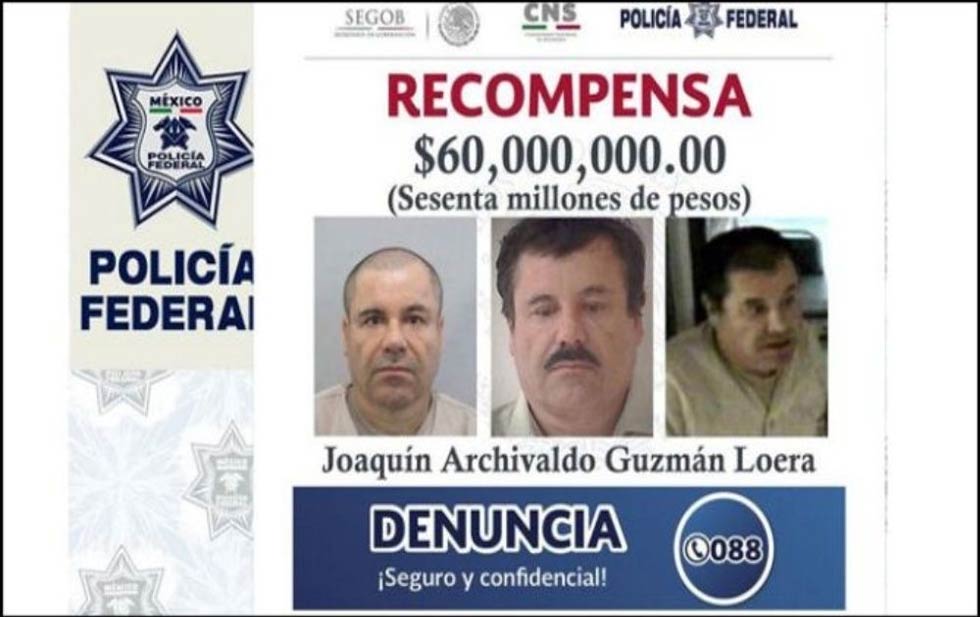 El gobierno mexicano ofreció hasta 60 millones por el líder del Cártel de Sinaloa