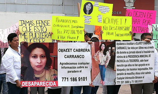 Olayet Cabrera fue vista por última vez el pasado 29 de junio al salir de Casa Rule al mediodía con la nómina de los trabajadores de la Tesorería municipal.