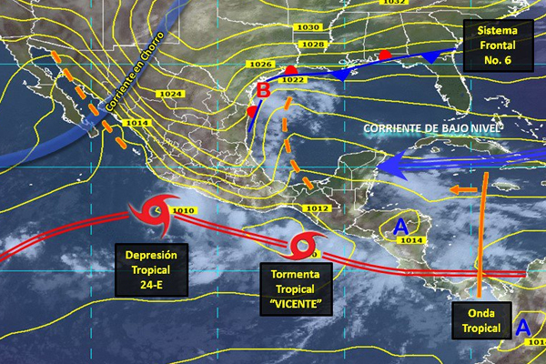 Los fenómenos generarán oleaje elevado. FOTO: CONAGUA