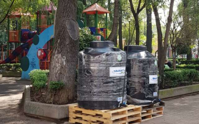 El Sistema de Aguas (Sacmex) y la Comisión Nacional del agua (Conagua) instalarán 90 tinacos de gran capacidad, en 7 alcaldías