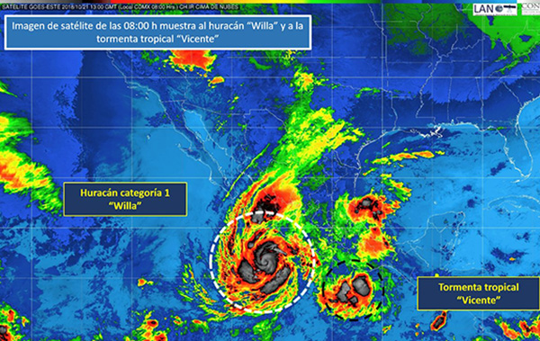 La Conagua informó que se mantiene coordinación para establecer las zonas de vigilancia por vientos de tormenta y huracán. IMAGEN: CONAGUA
