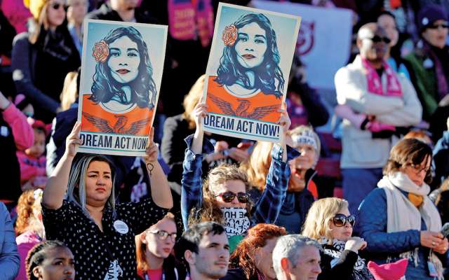 Durante todo el año, grupos de activistas han estado apoyando a los soñadores. REUTERS/Steve Marcus/File Photo