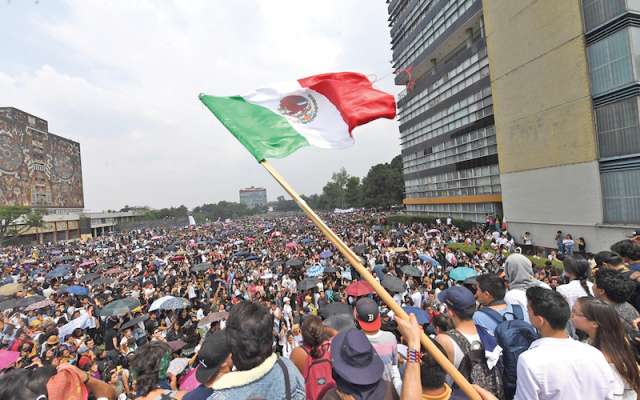La comunidad universitaria articuló su movimiento de tal forma que Rectoría lo reconoció como legítimo. Foto: Pablo Salazar / El Heraldo de México.