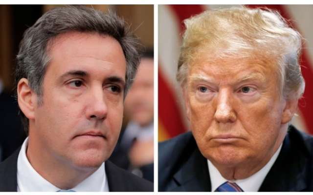 Donald Trump sugirió este lunes que su ex abogado personal Michael Cohen, que colabora con la Fiscalía especial en la investigación de la trama rusa. Foto: Reuters.