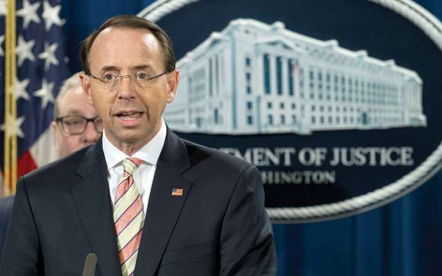 DENUNCIA. El vicefiscal de EU, Rod Rosenstein, acusó a China de ciberataques