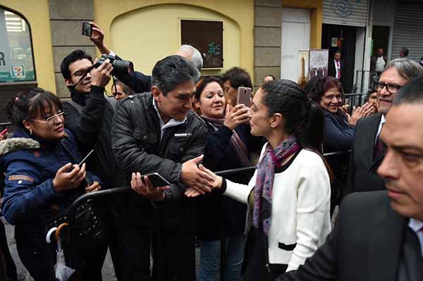 Claudia Sheinbaum llegó al Congreso pasadas las 09:00 horas. FOTO: Congreso CDMX