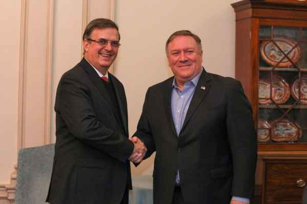 Pompeo ha dicho que ha desarrollado una buena relación con Ebrard. Foto: SRE México