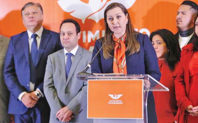 Líderes de Movimiento Ciudadano respaldaron a la gobernadora electa. Foto: Especial.