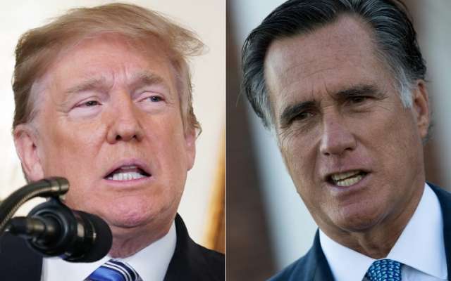 En el artículo publicado este martes, Romney recordó que no había apoyado a Trump como candidato del Partido Republicano en 2016. Foto: AFP