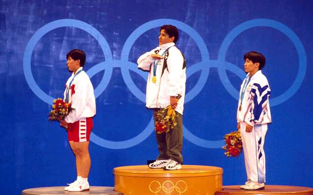 Soraya Jimenez de Mexico,(Medalla de Oro) ,durante los Juegos Olimpicos Sydney 2000,