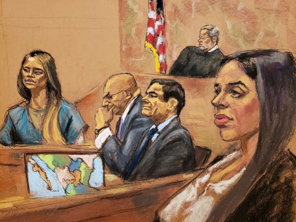Lucero Guadalupe Sanchez Lopez testifies during trial of Mexican drug lord "El Chapo" in New York City