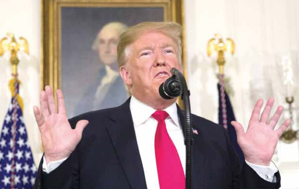 PROPUESTA. Trump dijo que busca romper el estancamiento para poner fin al cierre de gobierno.