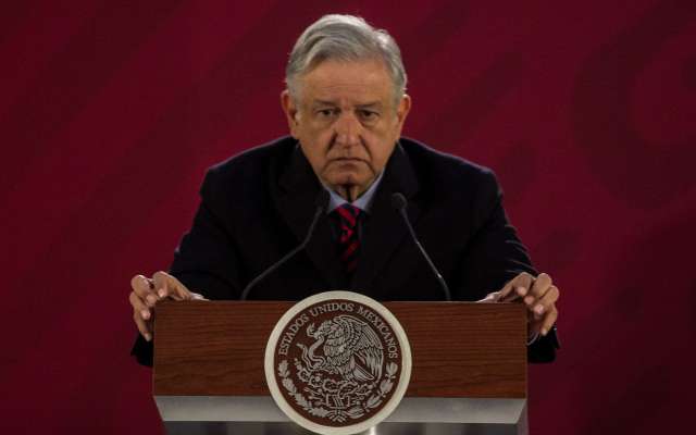Andrés Manuel López Obrador, presidente de México, durante su conferencia de prensa mañanera para dar de los avances y estrategias en operación para evitar el robo de hidrocarburos.
FOTO: GALO CAÑAS /CUARTOSCURO.COM