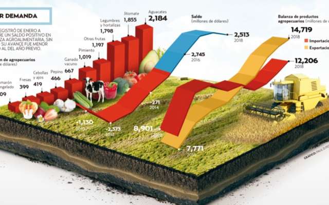 MÉXICO REGISTRÓ DE ENERO A 1,798 NOVIEMBRE UN SALDO POSITIVO EN Otras frutas
SU BALANZA AGROALIMENTARIA, SIN
EMBARGO SU AVANCE FUE MENOR 1,197 RESPECTO AL DEL AÑO PREVIO.Gráfico: Paul Perdomo