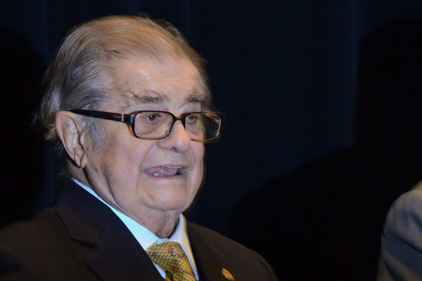 El doctor Miguel León-Portilla en un homenaje por sus 90 años de vida en la UNAM. FOTO: JOSÉ ROBERTO GUERRA /CUARTOSCURO.COM