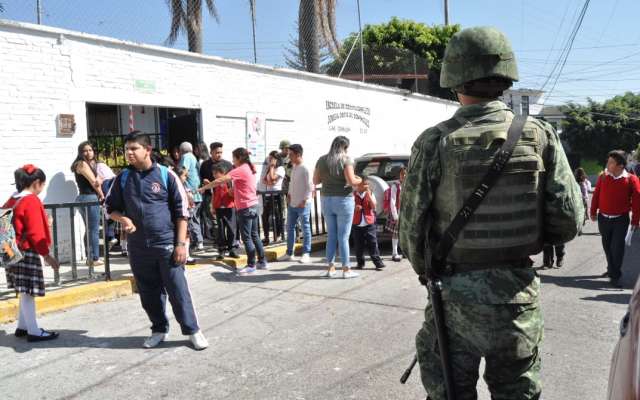 Son 100 elementos militares los que brindarán vigilancia exclusivamente en las instituciones educativas pero lo harán en los horarios de entrada y salida de clases