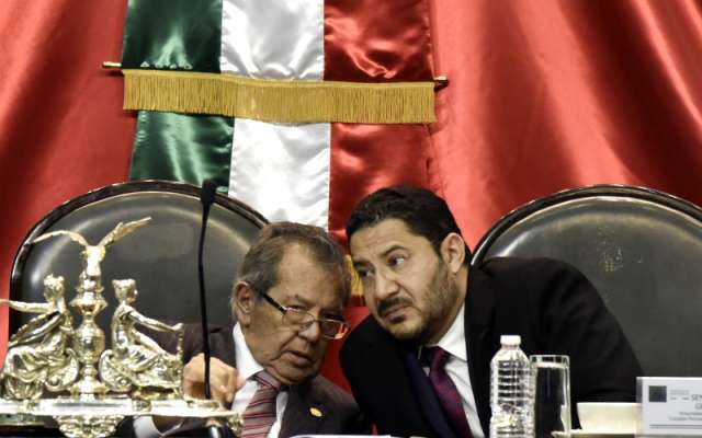 Porfirio Muñoz Ledo y Martí Batres Guadarrama, presidentes de la Mesa Directiva de la Cámara de Diputados y del Senado, respectivamente FOTO: Cuartoscuro