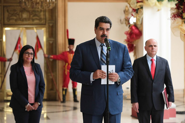 El presidente Nicolás Maduro advirtió este miércoles al Grupo de Lima que tomará medidas enérgicas si en 48 horas no rectifica su posición sobre Venezuela.
FOTO: AFP