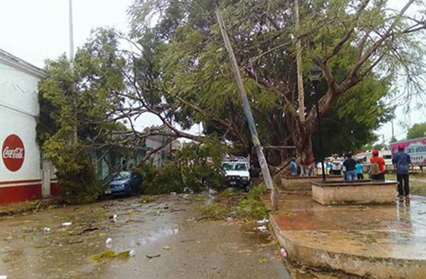 A través de un comunicado, las autoridades informaron que serán evaluadas las condiciones en que se encuentran las escuelas debido a las lluvias y viento que ha dejado la entrada del Frente Frío número 31. Foto:@ProtCivil_QRoo