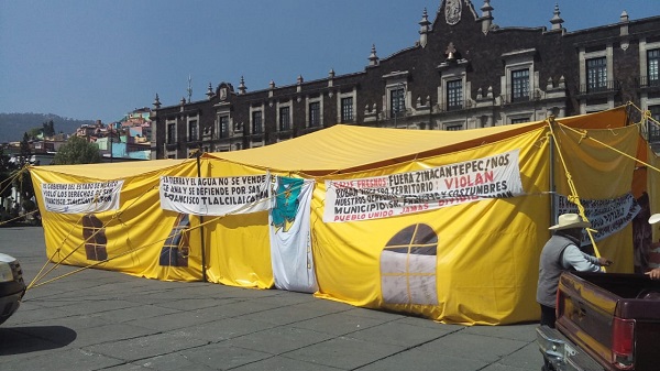 Los inconformes que desde el año pasado, iniciaron acciones diversas para elevar a nivel de municipio su comunidad. Foto: Especial