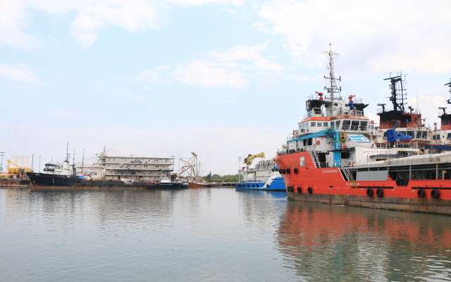 Aspectos generales del puerto marítimo Dos Bocas donde se construirá en algunos meses la nueva refinería. FOTO: ARCHIVO/ CUARTOSCURO