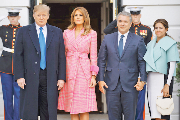 Trump recibió ayer al presidente de Colombia,
Iván Duque. Foto: AP