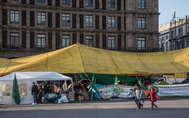 Plantón en el Zócalo