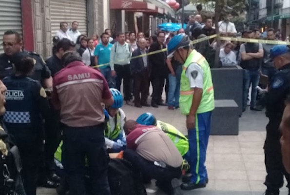 Un hombre fue baleado en el Centro Histórico después de un presunto asalto: Foto: @ciemergencias