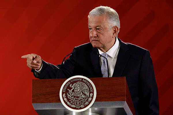 El presidente de México, Andrés Manuel López Obrador en su conferencia matutina en Palacio Nacional. FOTO: NOTIMEX