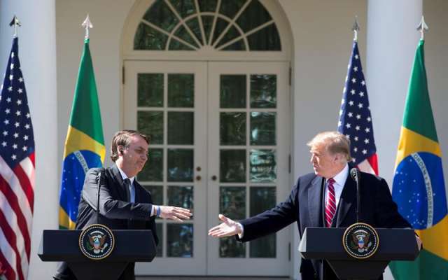 Es el primer encuentro en años entre un mandatario brasileño y uno estadounidense. Foto: EFE
