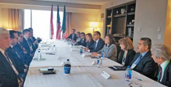 Rocío Nahle, titular de la Sener, partiticipó en el evento de CERAWeek. FOTO: REUTERS