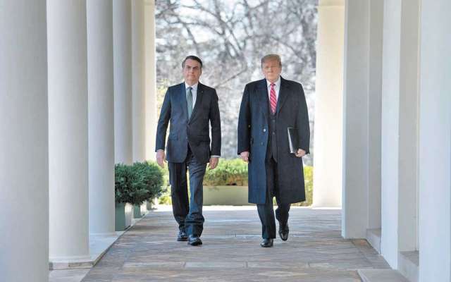 Jair Bolsonaro espera el apoyo de Trump para que Brasil ingrese en la OCDE.FOTO: AFP