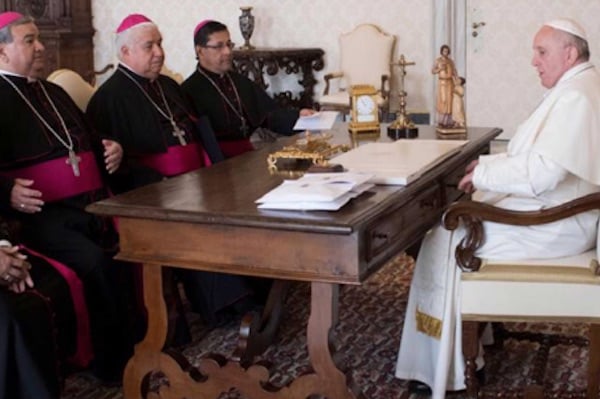 Audiencia Privada en el Vaticano con algunos miembros del Consejo de Presidencia de la Conferencia del Episcopado Mexicano. Foto: CEM