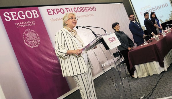 RESPUESTA. Olga Sánchez Cordero respondió a observaciones hechas por la Iglesia católica. Foto: Cuartoscuro