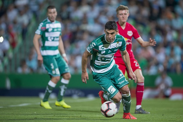 Imagen del partido Santos vs New York Red Bull correspondiente a los Cuartos de Final vuelta de la Scotiabank Concacaf Champions League 2019. Foto: Mexsport