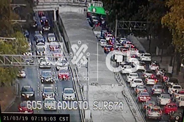 Viaducto, a vuelta de rueda desde desde Eje 3 Oriente (Francisco del Paso y Troncoso) hasta Anillo Periférico. Foto: C5