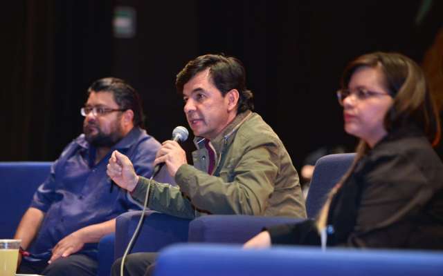 Jesús Ramírez en una charla sobre periodismo